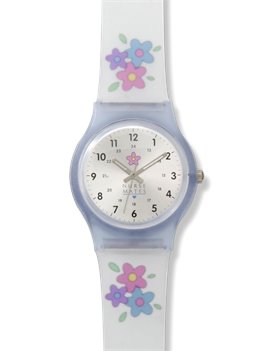 Clear Nurse Mates Frosted Flower Jelly Watch
